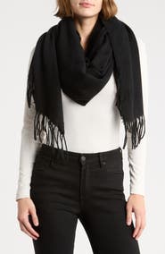 NORDSTROM RACK Brushed Herringbone Wrap Scarf