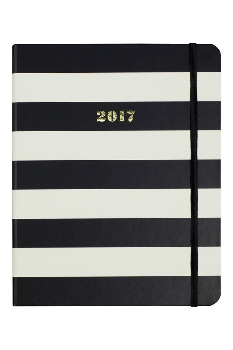 large 17-month agenda, Main, color, BLACK STRIPE