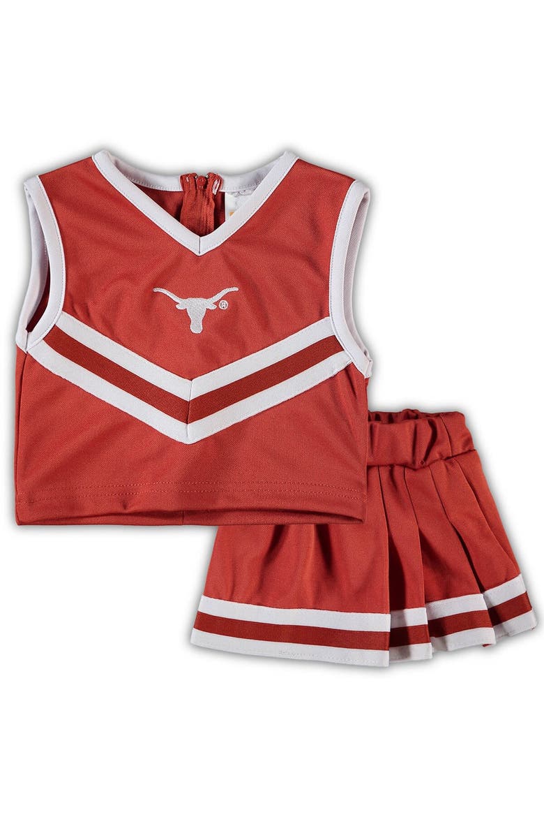 Girls Toddler Texas Orange Texas Longhorns Two-Piece Cheer Set, Main, color, Burnt Orange