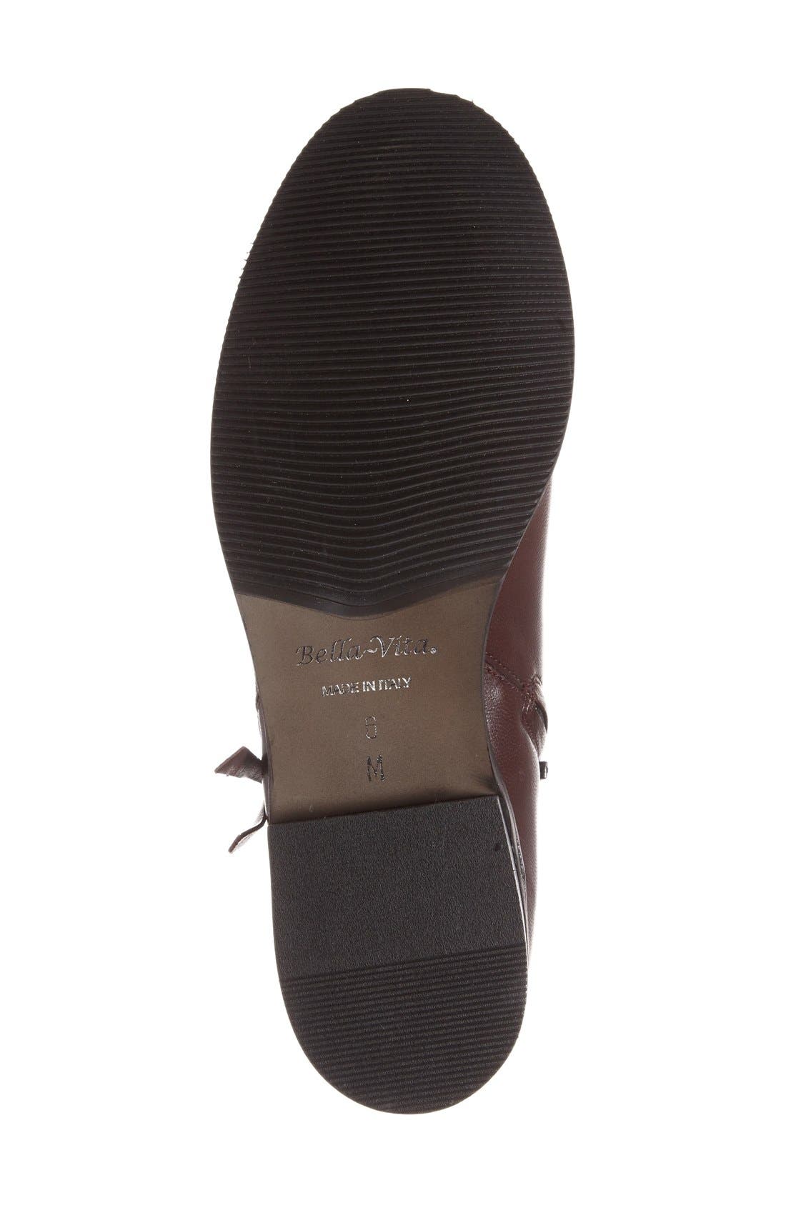 'Dot' Split Shaft Zip Bootie, Alternate, color, BORDEAUX LEATHER