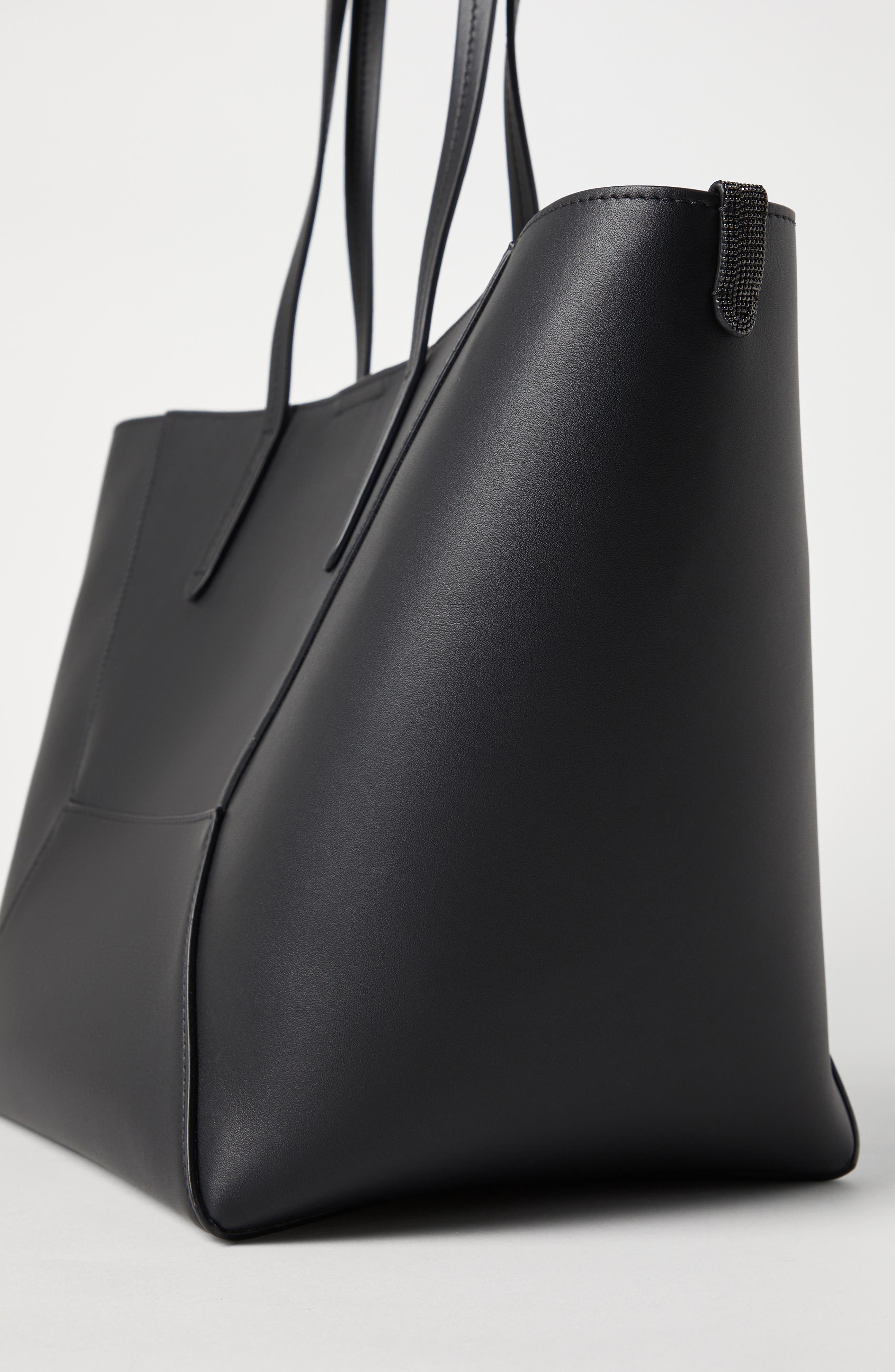 Brunello Cucinelli Shopper bag with monili, Alternate, color, 