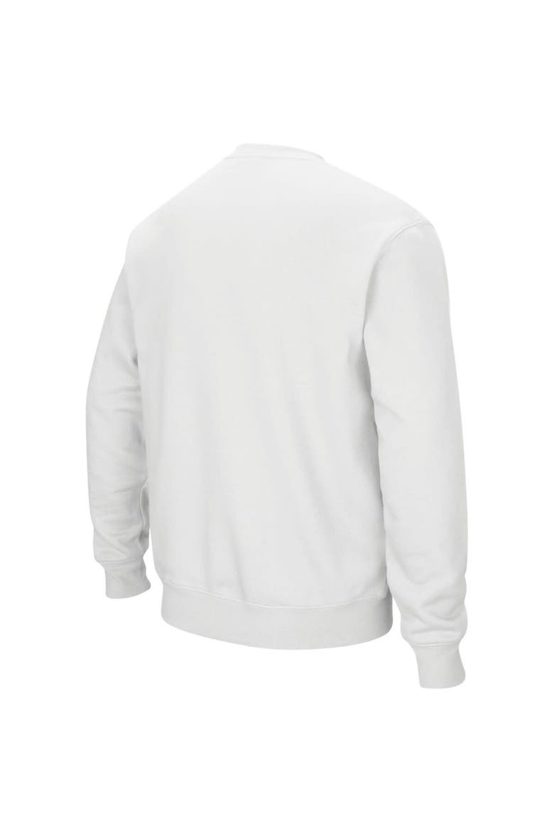 Men's Colosseum White Maryland Terrapins Arch & Logo Crew Neck Sweatshirt, Alternate, color, White