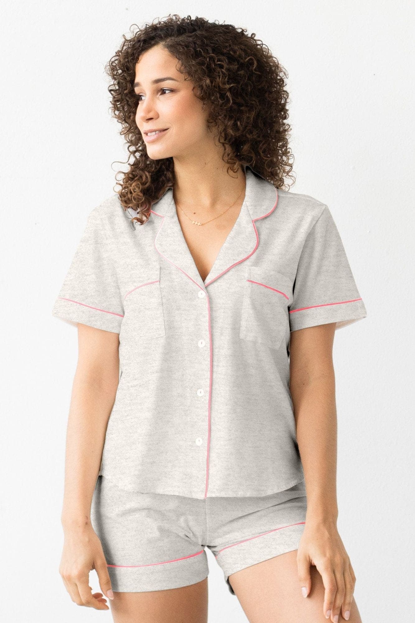 Heather Grey/Neon Pink