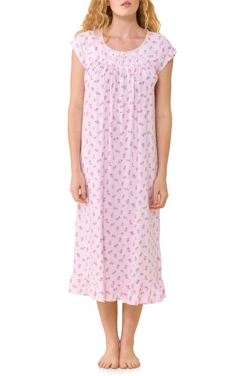 Cap Sleeve Short Cotton Jersey Nightgown
