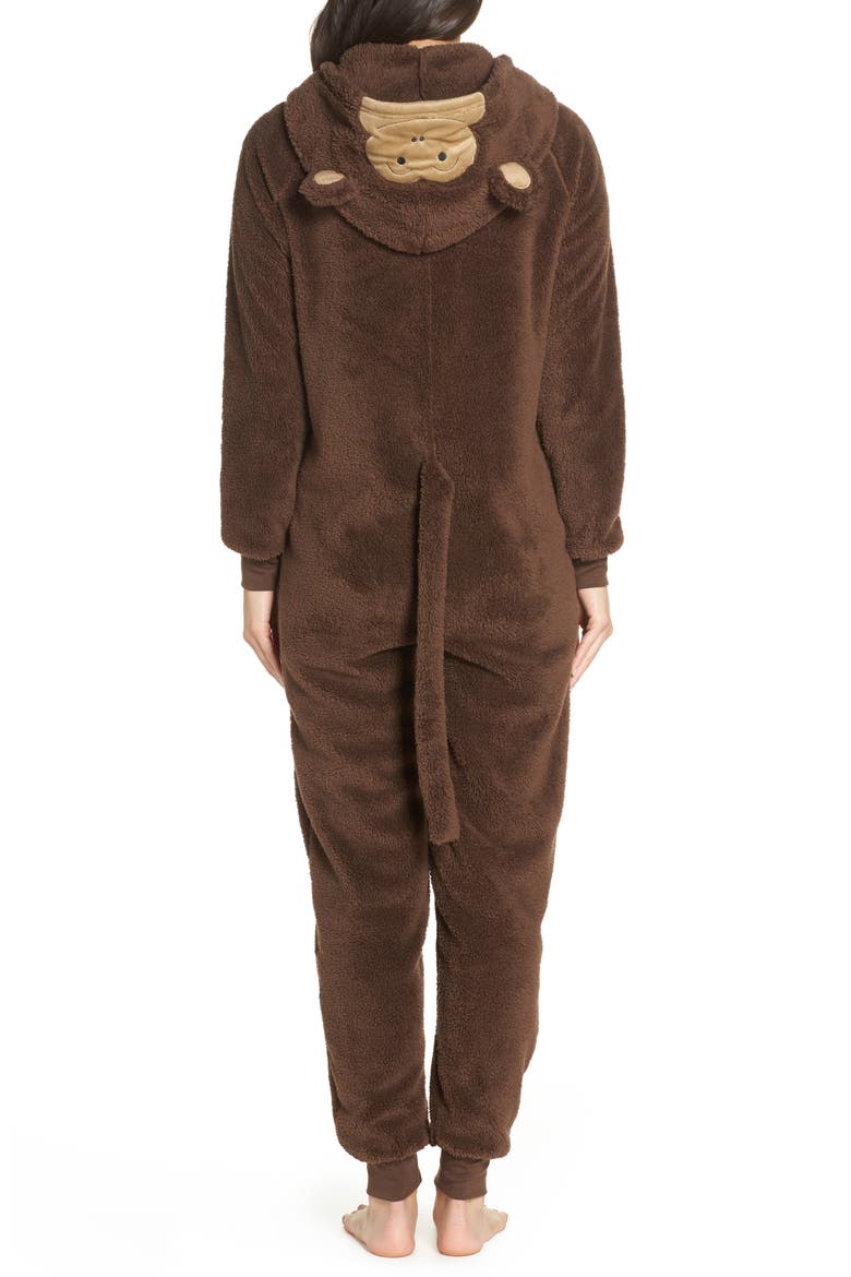 Hooded Jumpsuit, Alternate, color, BROWN