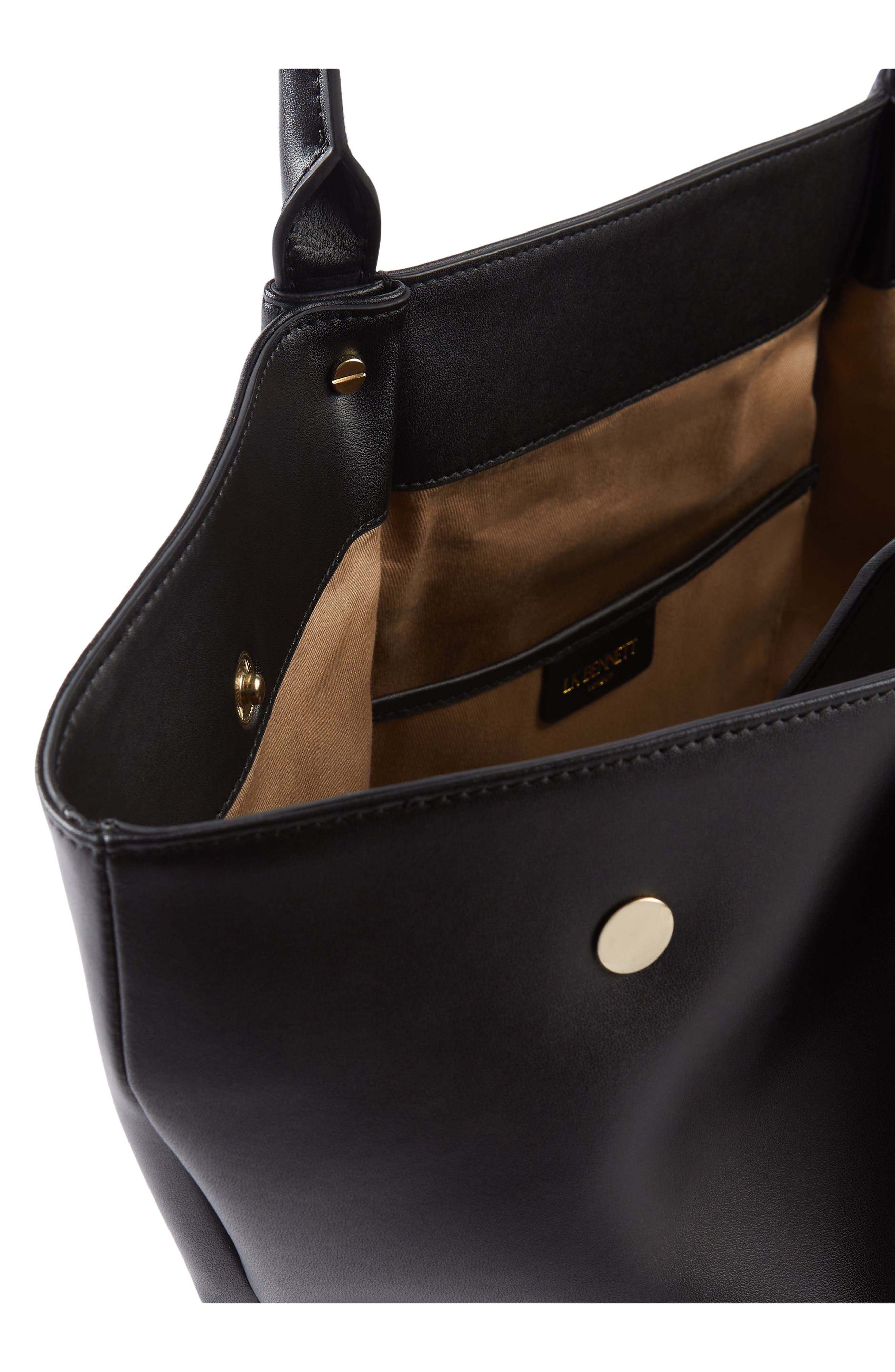 LK Bennett Otello Lock Tote Bag, Alternate, color, Black
