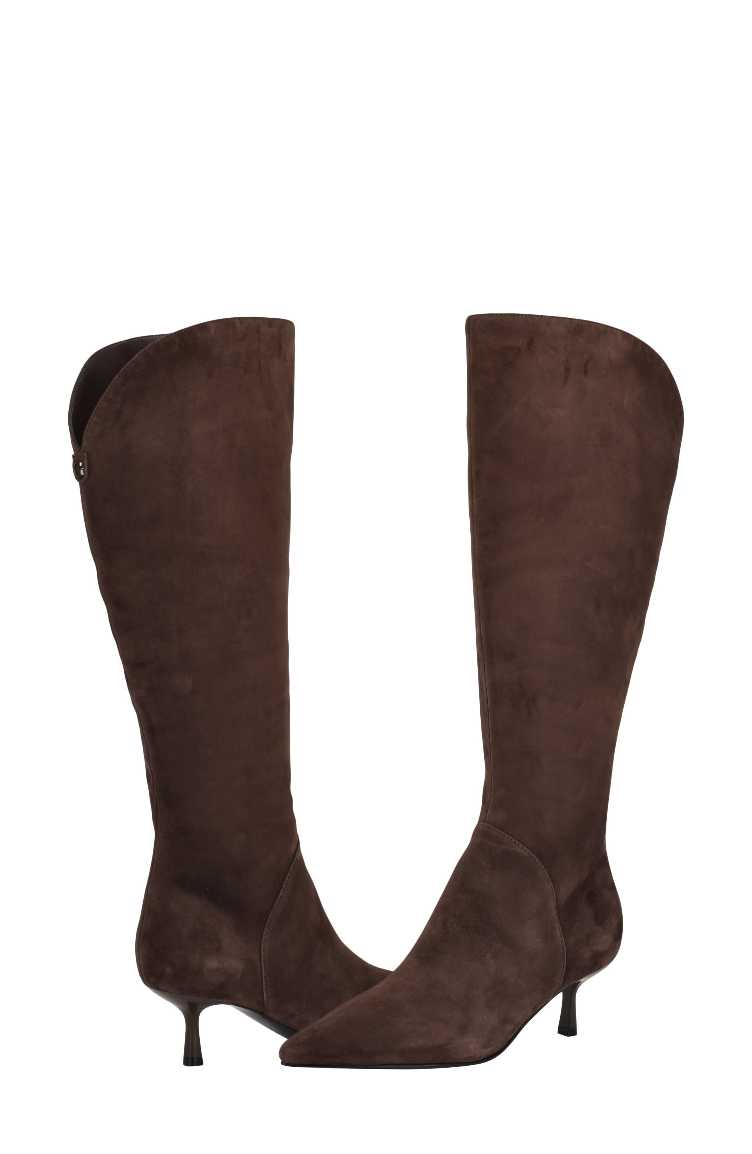 GUESS Yania Pointed Toe Boot, Alternate, color, Dark Brown