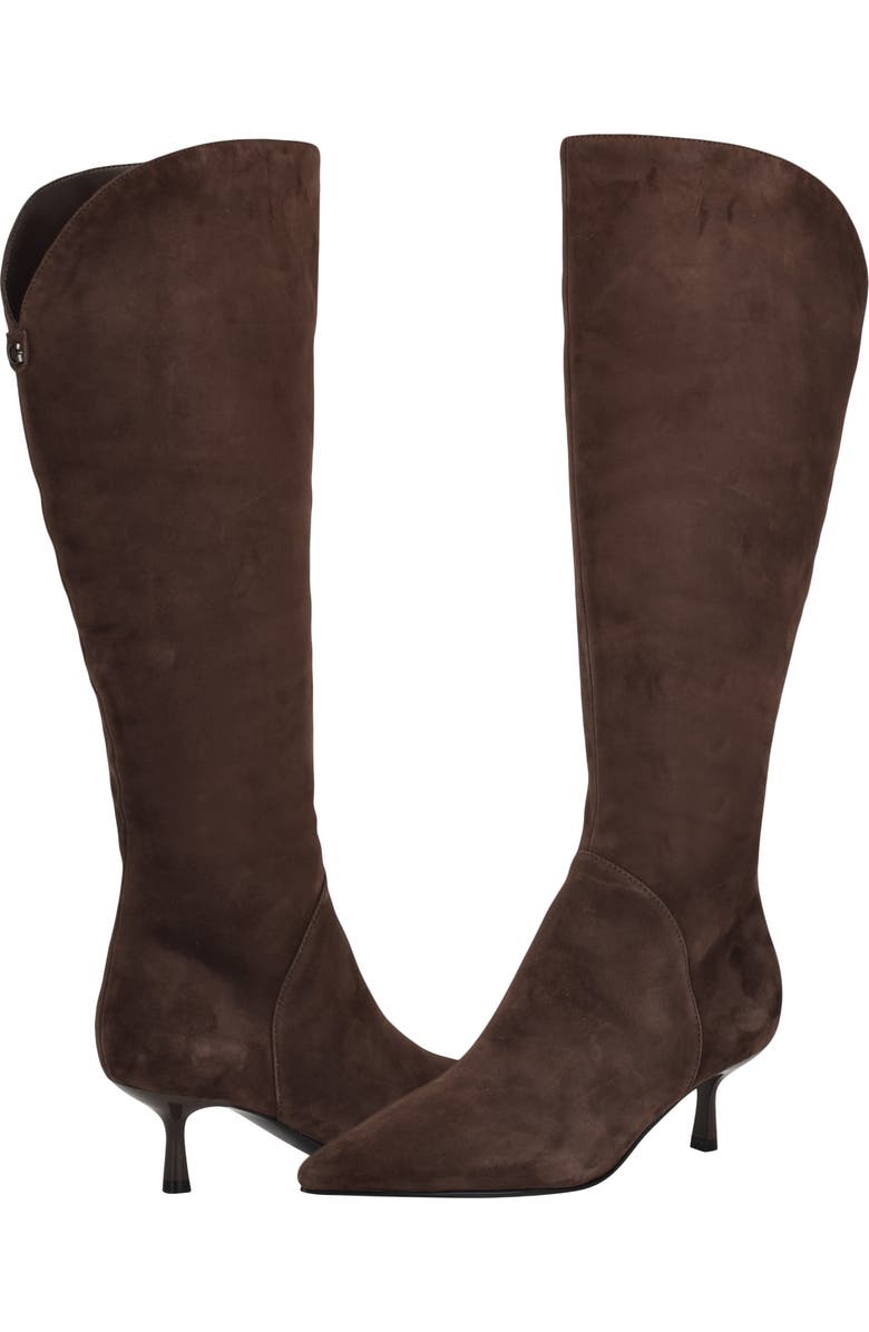 GUESS Yania Pointed Toe Boot, Alternate, color, Dark Brown