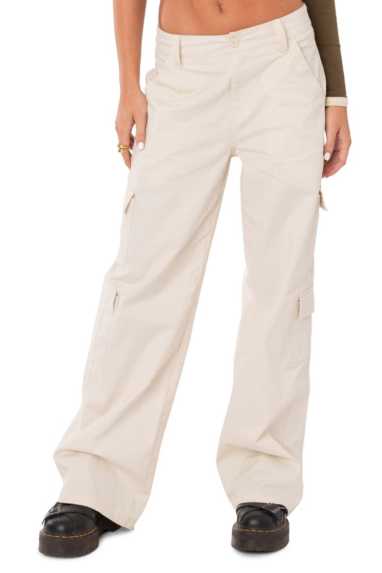 Zuri Cotton Twill Cargo Pants, Main, color, BEIGE