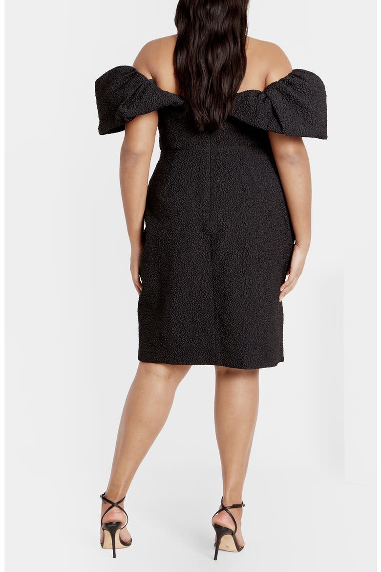 Jez Off the Shoulder Minidress, Alternate, color, BLACK