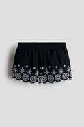 H&M Embroidered Cotton Poplin Shorts