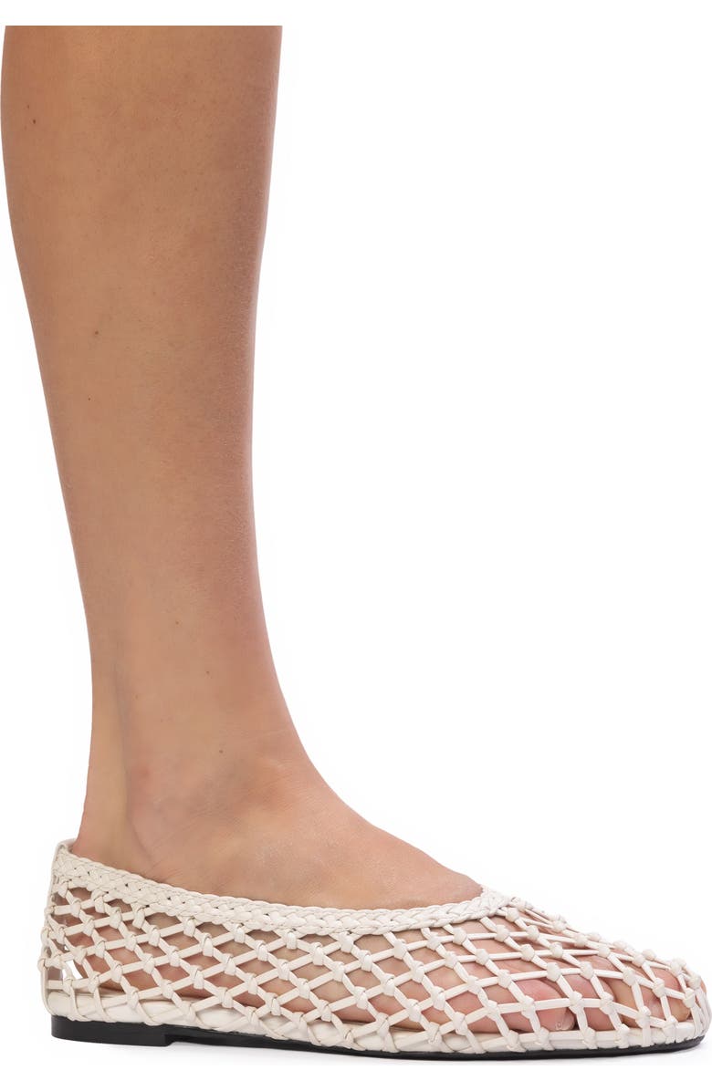 BLACK SUEDE STUDIO Sonia Flat, Alternate, color, Coconut Leather