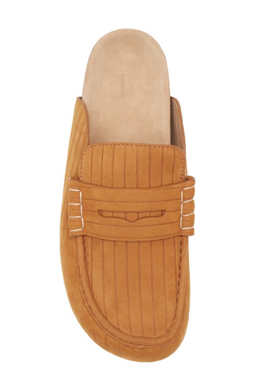 Jw Anderson Stitch Penny Loafer Mule In Brown