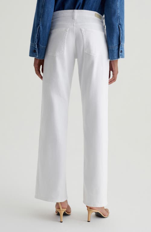Ag Adria Mid Rise Wide Leg Jeans In Gallery White In Gallery White