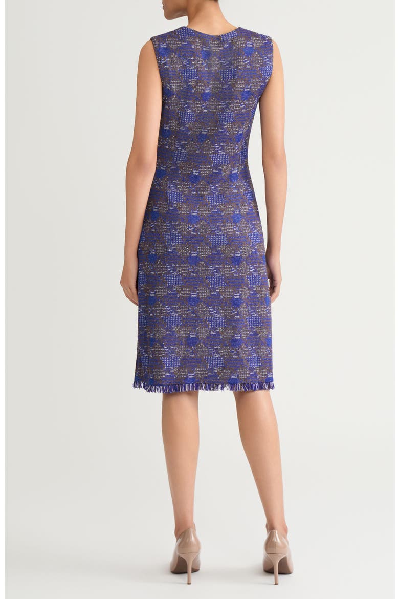 Tweed Sheath Dress, Alternate, color, SAPPHIRE SEA/ DRK UMBR/ IVY