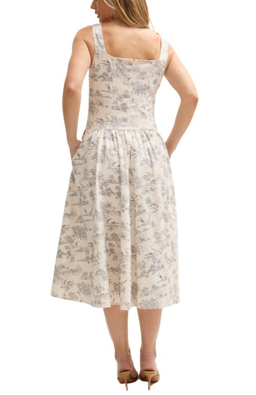 Lily And Lionel Hayley Corset Inspired Midi Dress In Brown