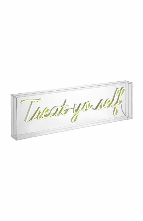 Treat Contemporary Glam Acrylic Box USB Operated LED Neon Light