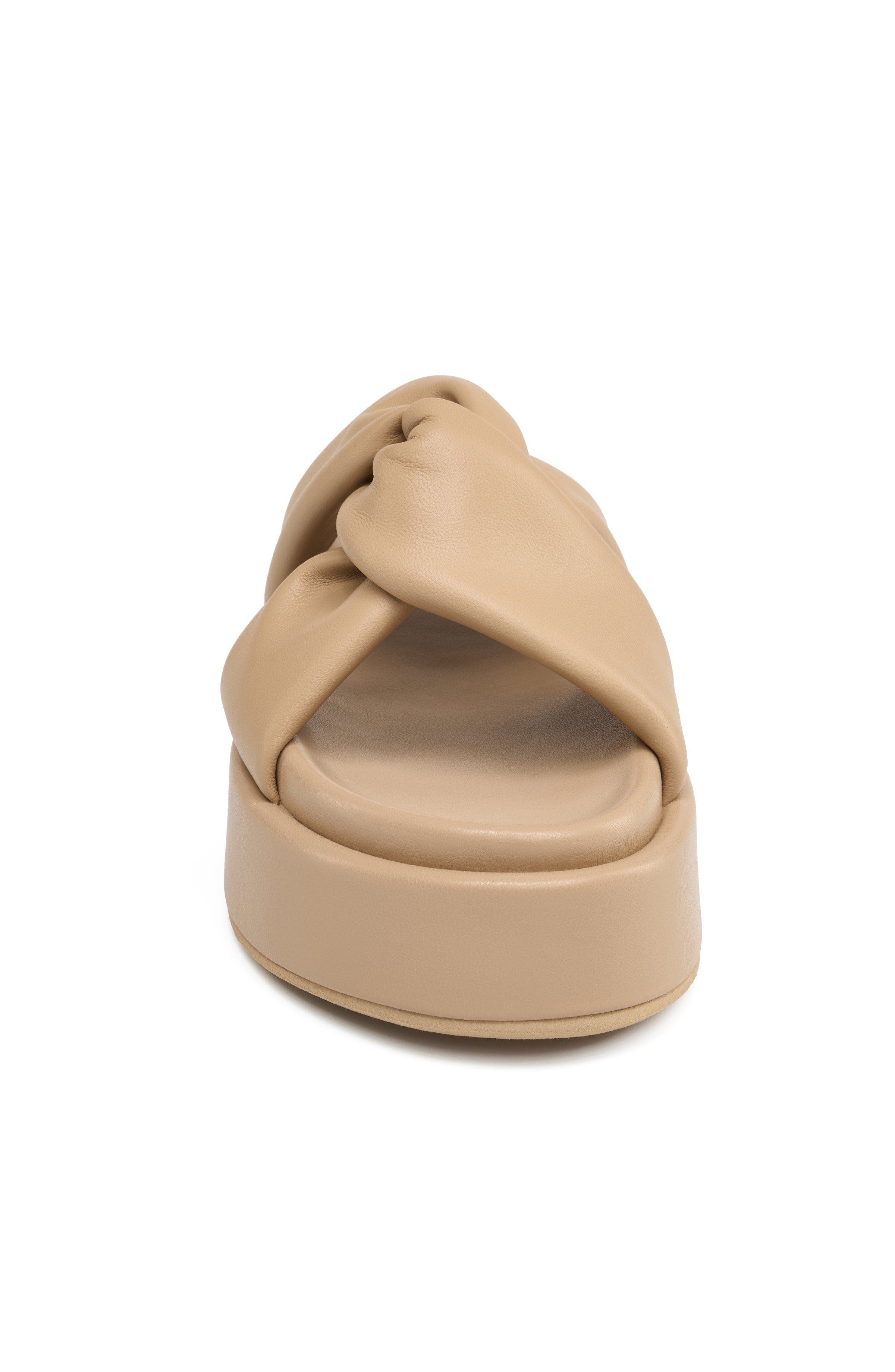 Yvette Leather Platform Sandal, Alternate, color, Sand