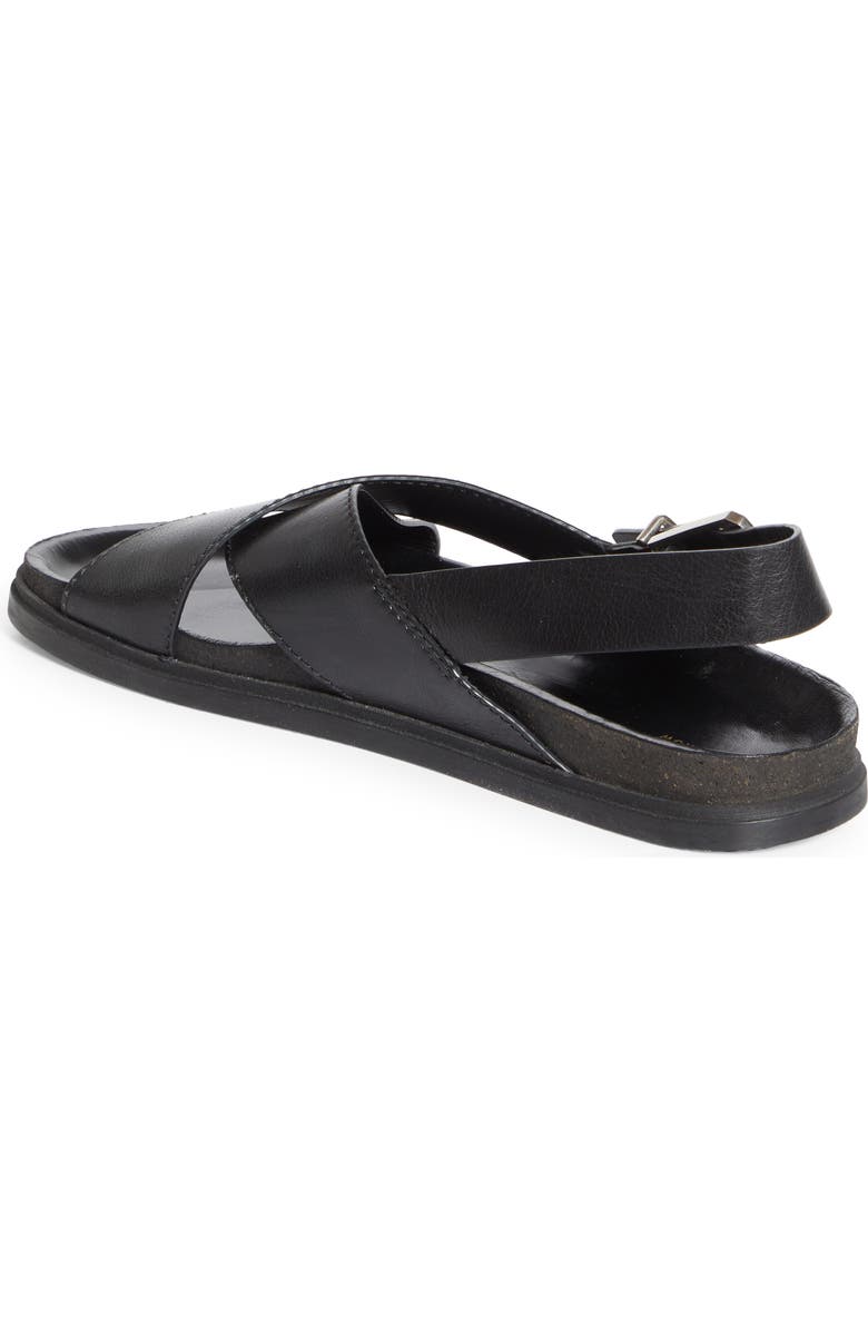 The Row Crossover Strap Sandal, Alternate, color, Black