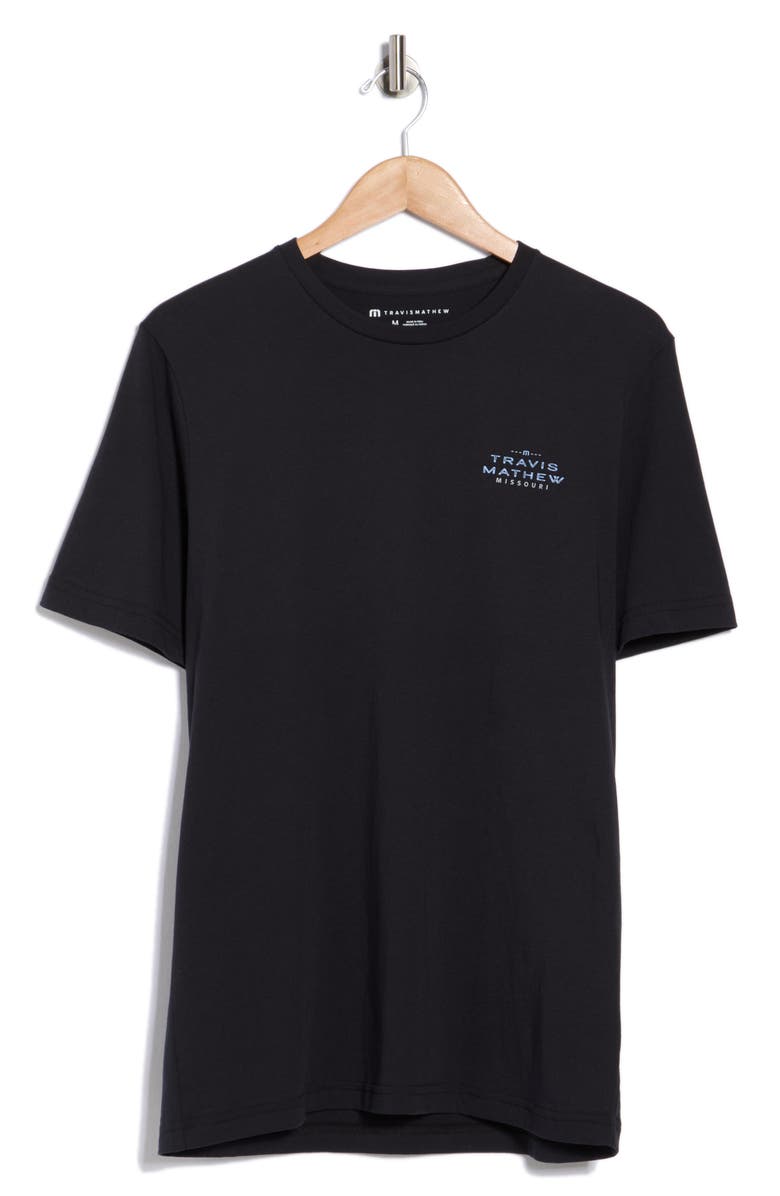 TravisMathew Staggered Cotton Graphic T-Shirt, Alternate, color, Black