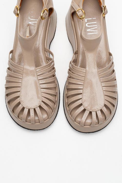 Prologue Shoes Aniel Platform Wedge Sandal In Pink