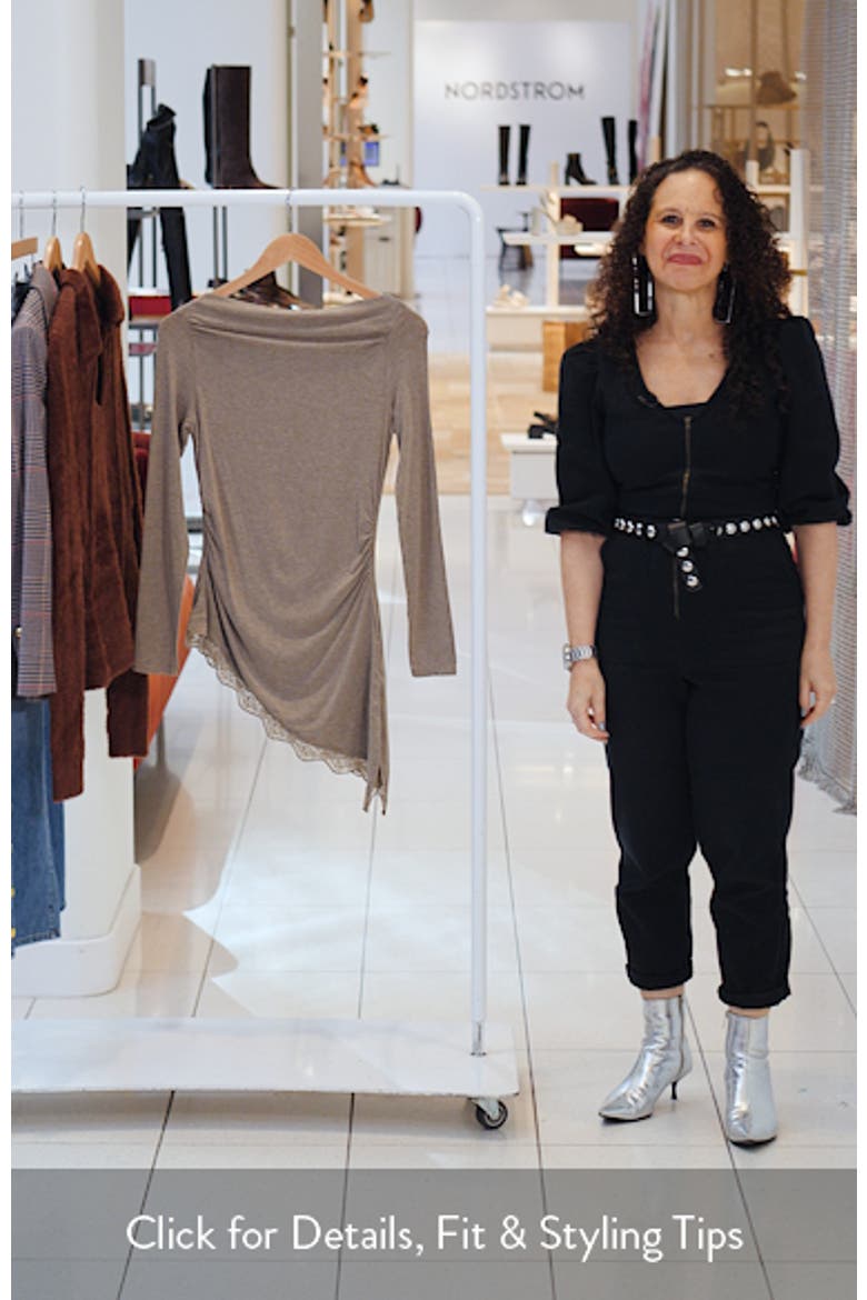 Fiona Lace-Trimmed Asymmetrical Hem Top video