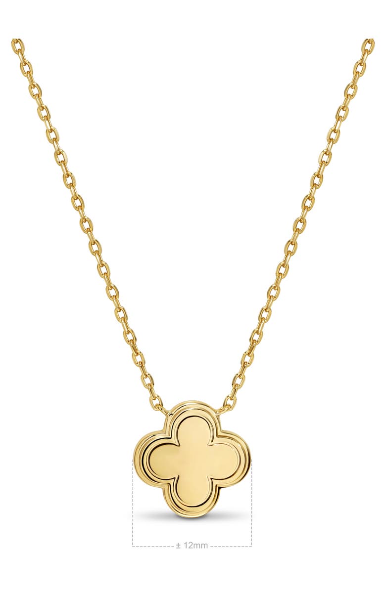 DEVATA Clover Necklace in Gold Plated Sterling Silver, Alternate, color, Yellow Gold