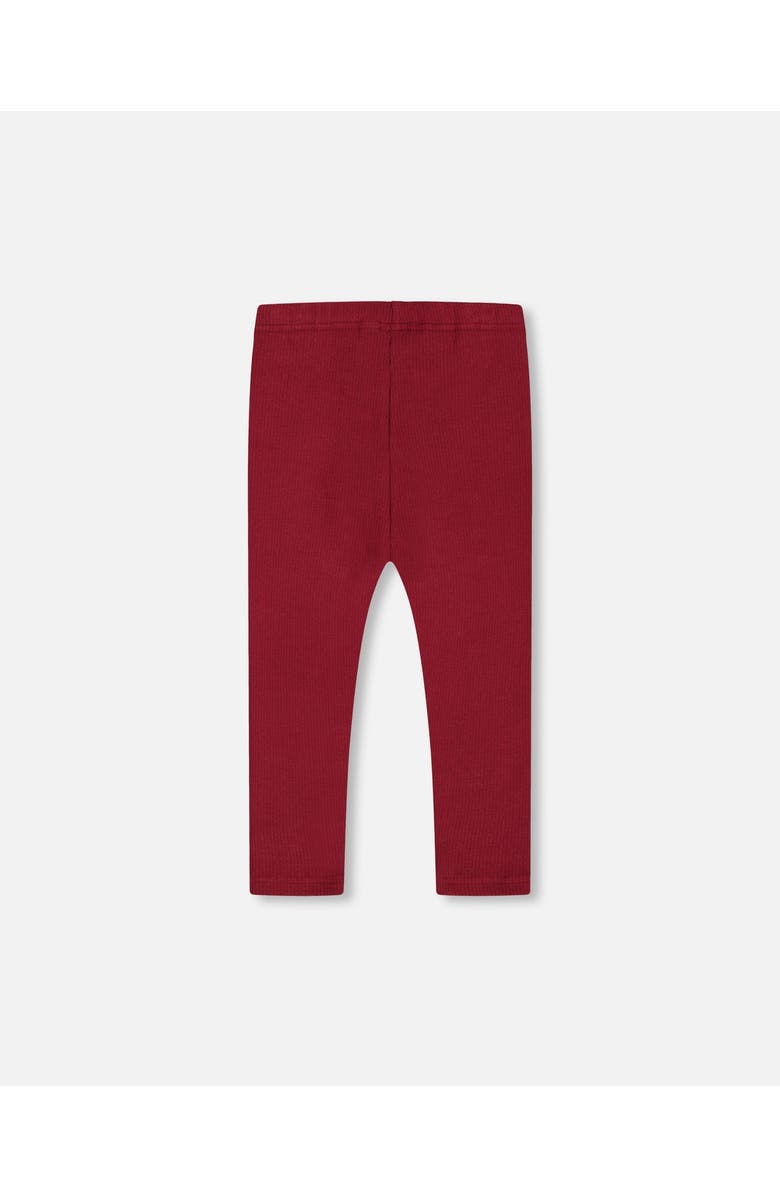 Deux par Deux Girl's Rib Leggings Burgundy, Alternate, color, 