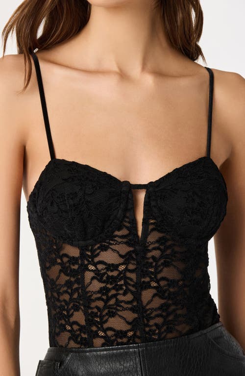 Astr The Label Structured Lace Bodysuit In Black