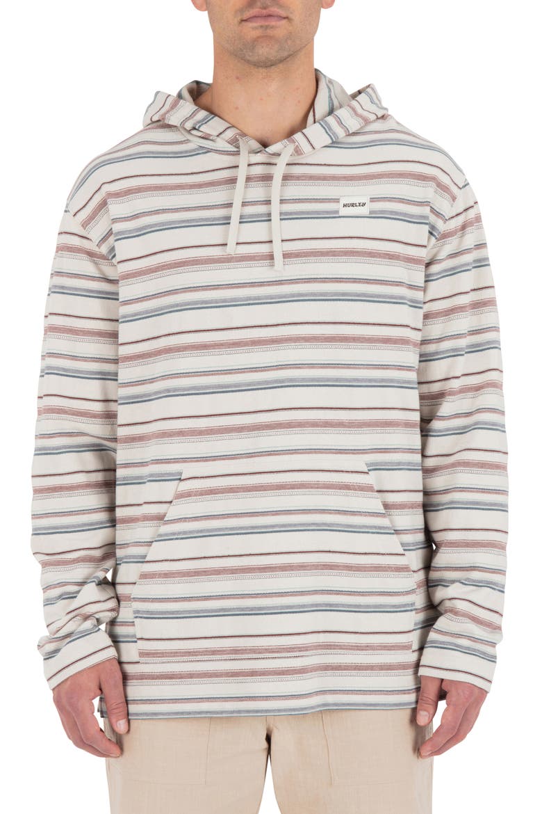 OG Stripe Hooded Poncho, Main, color, BONE