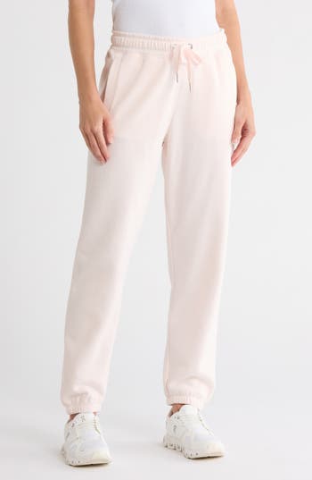 Calvin Klein Performance High Waist Relaxed Cotton Blend Sweatpants