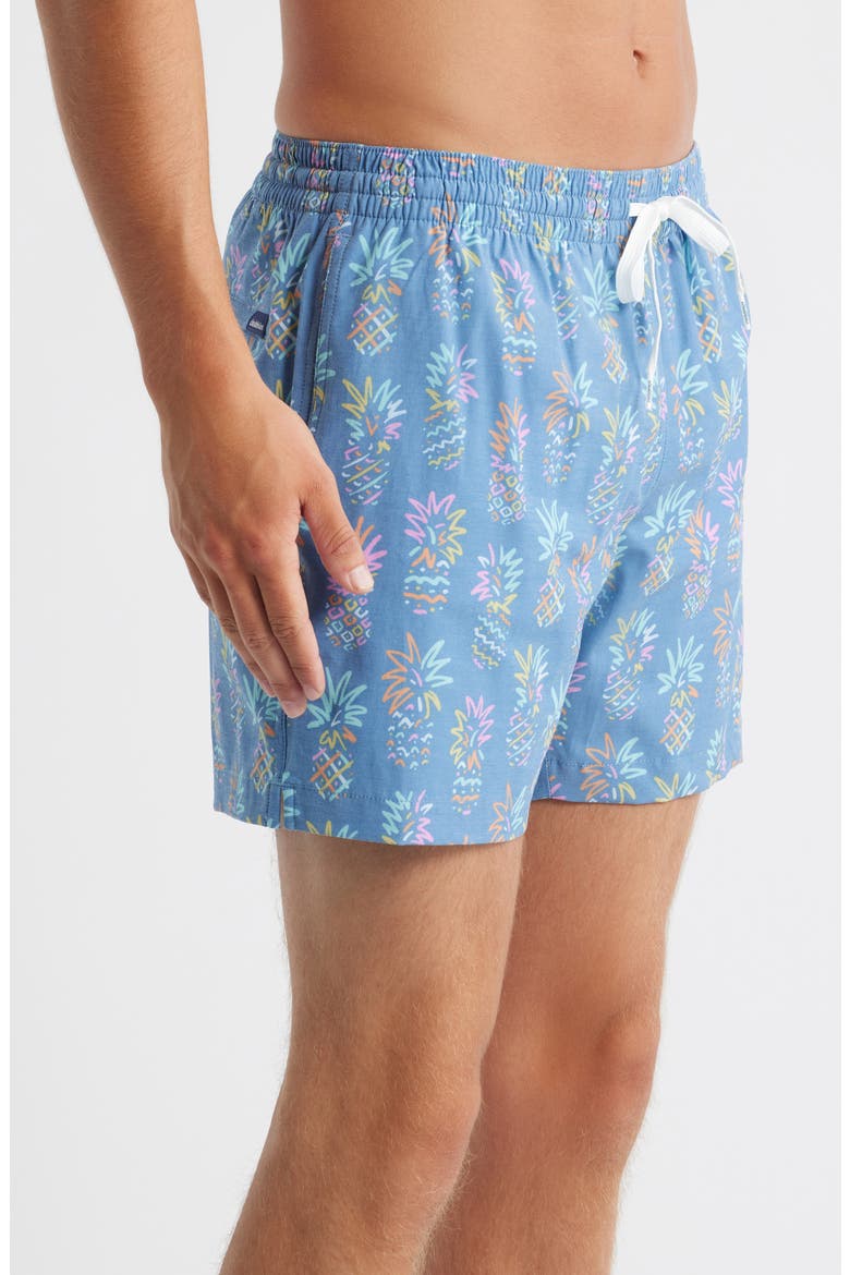 The Pineapple Sketches 5.5-Inch Swim Trunks, Alternate, color, BRIGHT BLUE