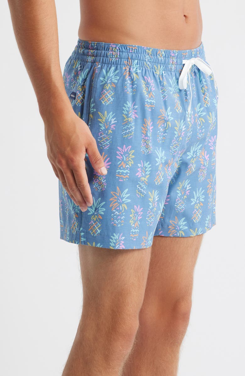 Chubbies The Pineapple Sketches 5.5-Inch Swim Trunks, Alternate, color, Bright Blue