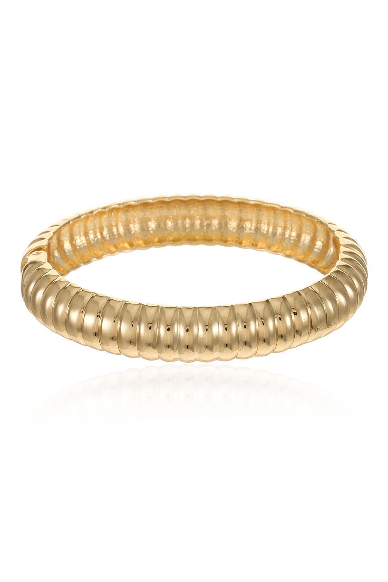 Ridge Bangle Bracelet, Main, color, GOLD
