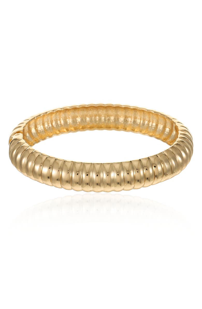 Ettika Ridge Bangle Bracelet, Main, color, Gold
