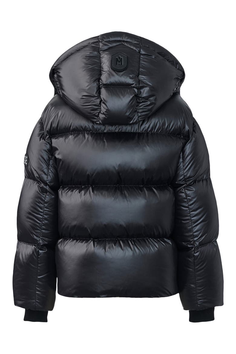 Kids' Jesse Hooded Down Puffer Jacket, Alternate, color, BLACK