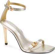 DONNA KARAN Pryce Metallic Ankle Strap Sandal