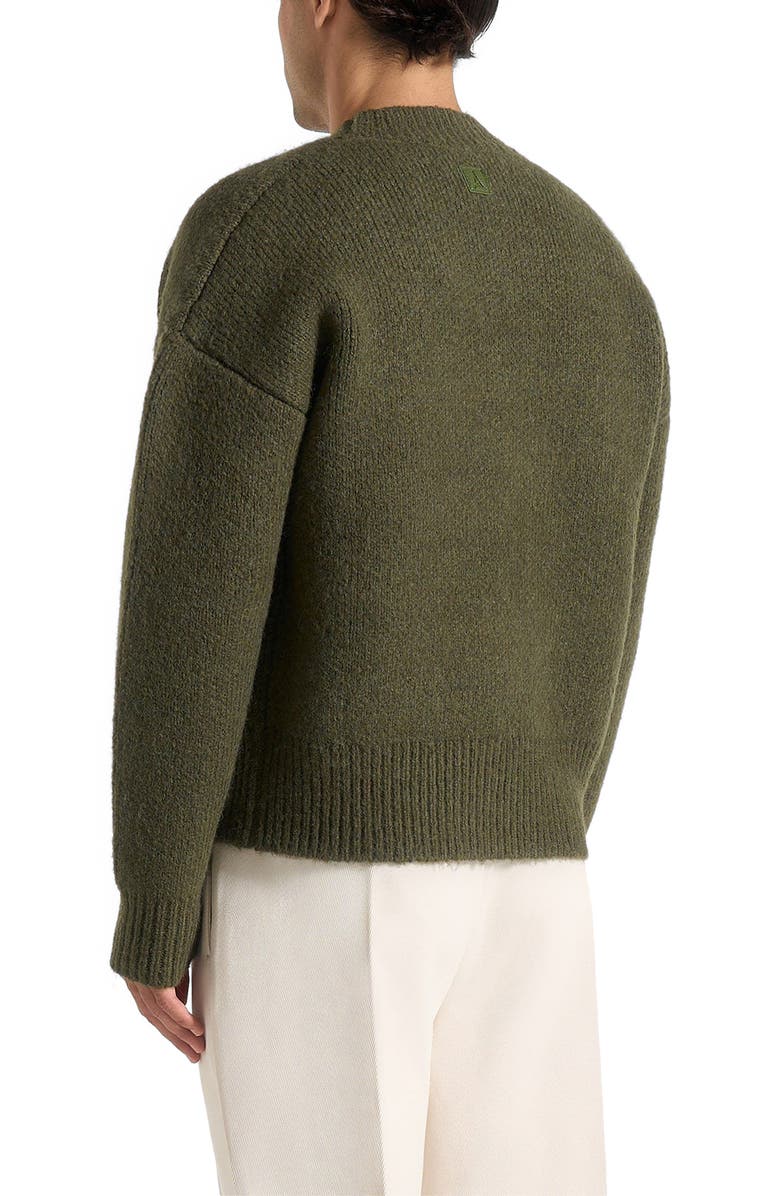 Manière De Voir Chad V-Neck Wool Knit Jumper, Alternate, color, Deep Olive