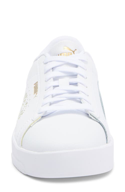 Puma Jada Classic Sneaker In White-pristine- Gold