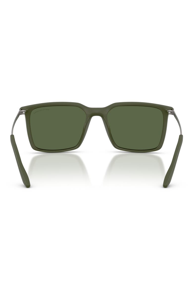 55mm Square Sunglasses, Alternate, color, MATTE GREEN / DARK GREEN