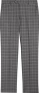 Berle Narrow Plaid Wool Dress Pants