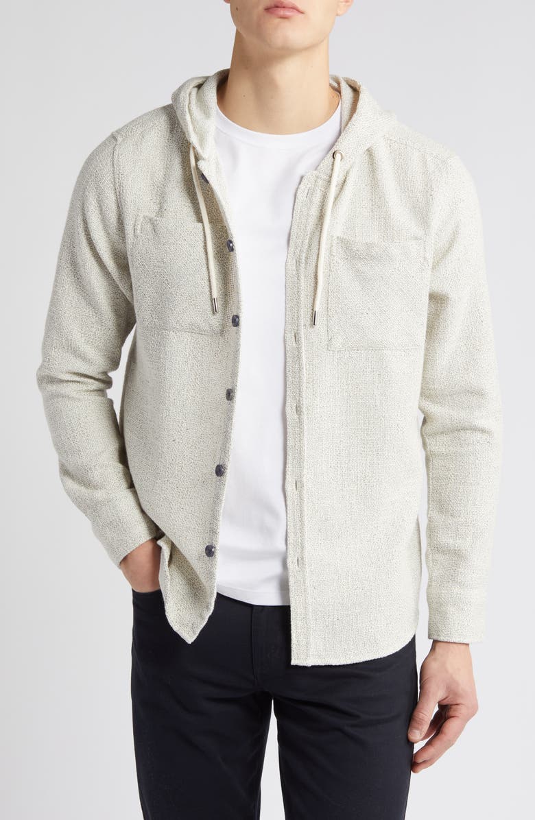 Robert Barakett Hamer Button Front Hooded Shirt Jacket, Main, color, 
