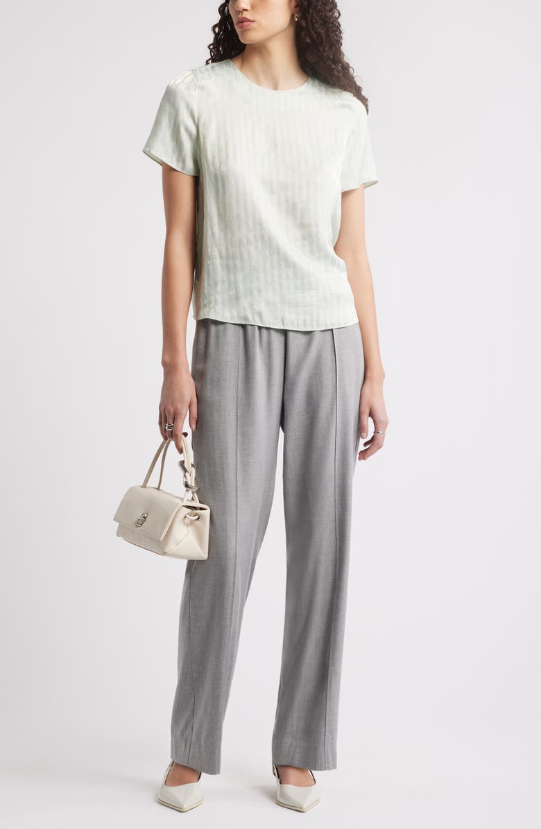 Nordstrom Geo Satin Jacquard Top, Alternate, color, 