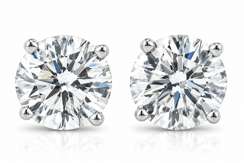 1 1/4 Ct Diamond Screw Back Studs 14k Gold Lab Grown Eco Friendly