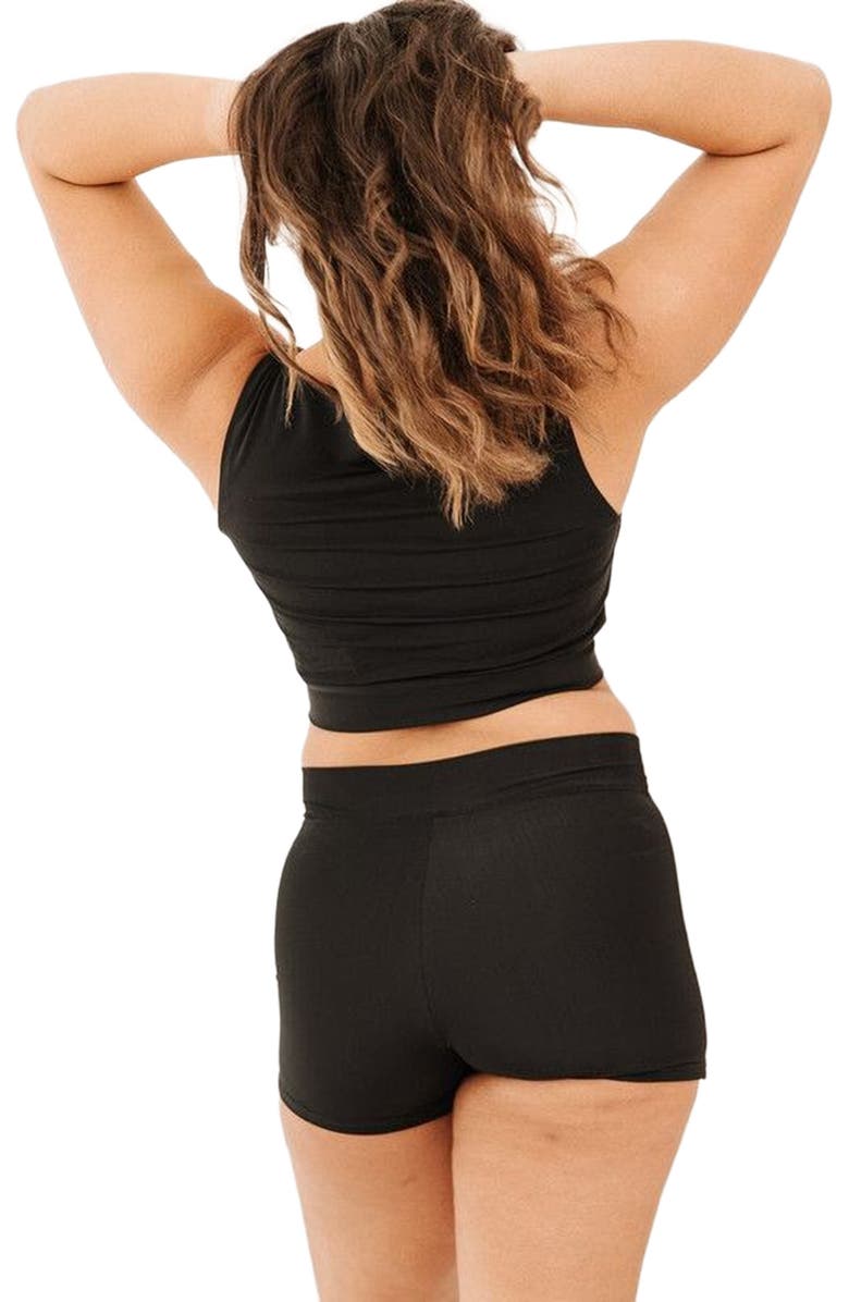 Lime Ricki Swimwear Boy Short, Alternate, color, Black