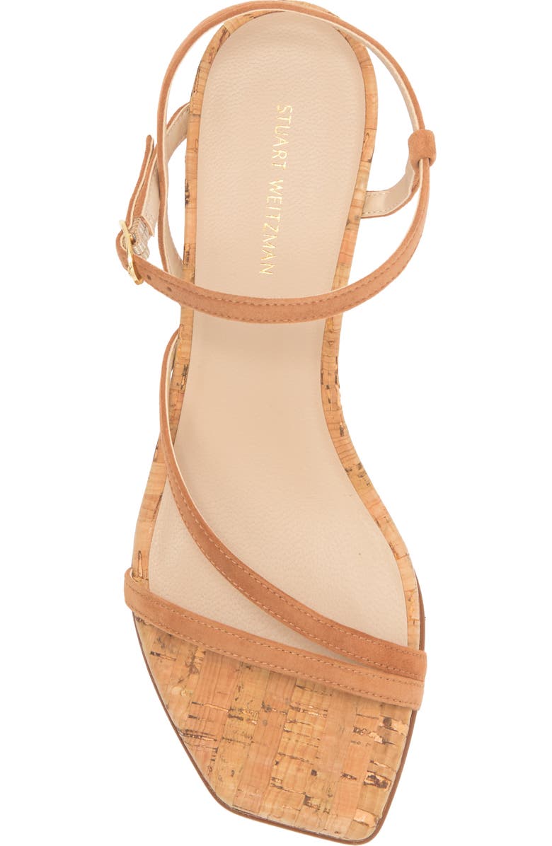 Stuart Weitzman Oasis 50 Wedge Sandal, Alternate, color, Nougat