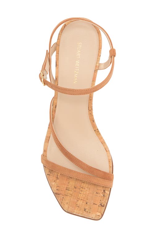 Stuart Weitzman Oasis 50 Wedge Sandal In Nougat