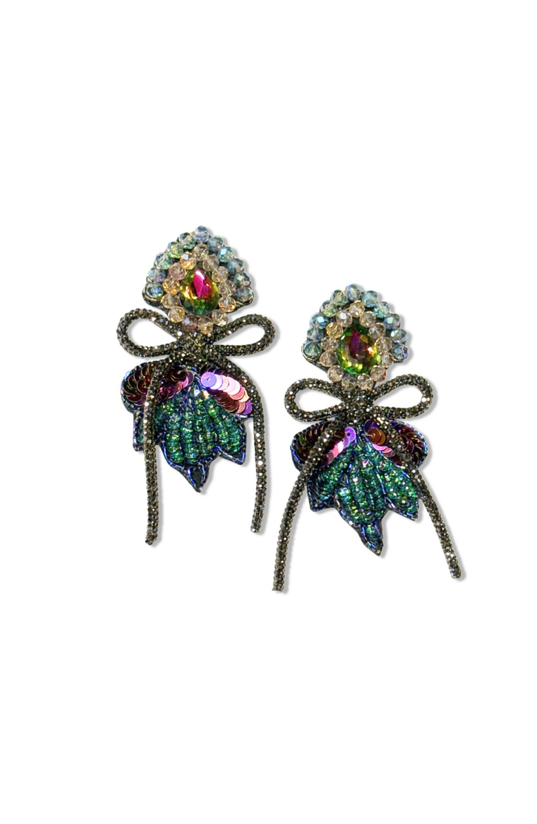 Simitri Orchid Earrings, Alternate, color, Purple