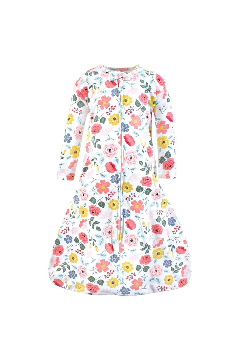 Soft Cotton Jersey Long Sleeve Sleep Sack, Main, color, Modern Botanical