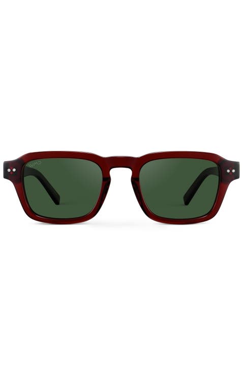 Morris - 49mm Rectangular Polarized Sunglasses